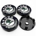 thumbnail image 2 of FeiKong 4 piezas 56mm + 60mm cubierta del cubo de la rueda del coche pegatina emblema calcomanía decoración accesorios para Skoda Octavia Superb Rapid Kodiaq Karoq Kamiq, 2 of 5