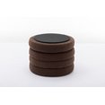 thumbnail image 3 of 007-Soft Boucle Storage Ottoman, Round Footrest Stool for Living Room Bedroom or Office, Brown, 3 of 9