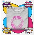 thumbnail image 3 of Shop4Ever Breast Cancer Pink Ribbon Word Montage Toddler's Cotton T-Shirt 5T/6T Heather Grey, 3 of 6