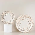 thumbnail image 6 of Efavormart 25 Pack | 7" White Rose Gold Polka Dot Dessert Appetizer Paper Plates, Disposable Salad Party Plates - 300 GSM, 6 of 11