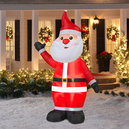 8' Tall Airblown Santa Christmas Inflata - Walmart.com
