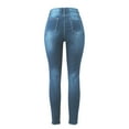 thumbnail image 5 of frariair Ripped Jeans Womens Ladies Pants Plus Size Washed Women's Trousers Light blue, 5 of 7