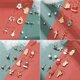 thumbnail image 5 of Pendientes de Navidad para mujer y niña, aretes colgantes de alce, árbol, muñeco de nieve, Papá Noel, 6 pares, 5 of 5