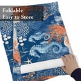 thumbnail image 6 of Navy Blue Seahorse Ocean Coral Placemats Set of 6,Wipeable Washable Table Mats for Dining Tables, Summer Eucalyptus Leaf Place Mats for Kitchen Event Party Tabletop Decor, 6 of 9