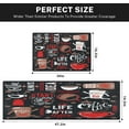thumbnail image 2 of Coffee Doodle Kitchen Rugs and Mats Non Skid Washable Set of 2, Life Begins After Coffee Kitchen Mats for Floor, Chocolate Cafe Kitchen Runner Rug, Funny Kitchen Decor, 2 of 6