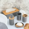 thumbnail image 5 of Gray Tissue Box Cover with Elegant Bamboo Top, 5 of 7