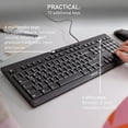thumbnail image 3 of Stream Keyboard, Wired Keyboard for PC/Laptop, Whisper Quiet Silent Keys, Unique Typing Feel, Slim Design, SX Scissor Switches, USB-A, QWERTY, Black, 3 of 4