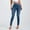 Blue, variant on Babysbule Womens Pants Women Casual Sport Long Pnats High Waist Elastic Button Zipper Jeans