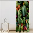 thumbnail image 2 of Cactus Waterproof Printed Shower Curtain Set with Hooks for Bathroom Decoration, 2 of 5