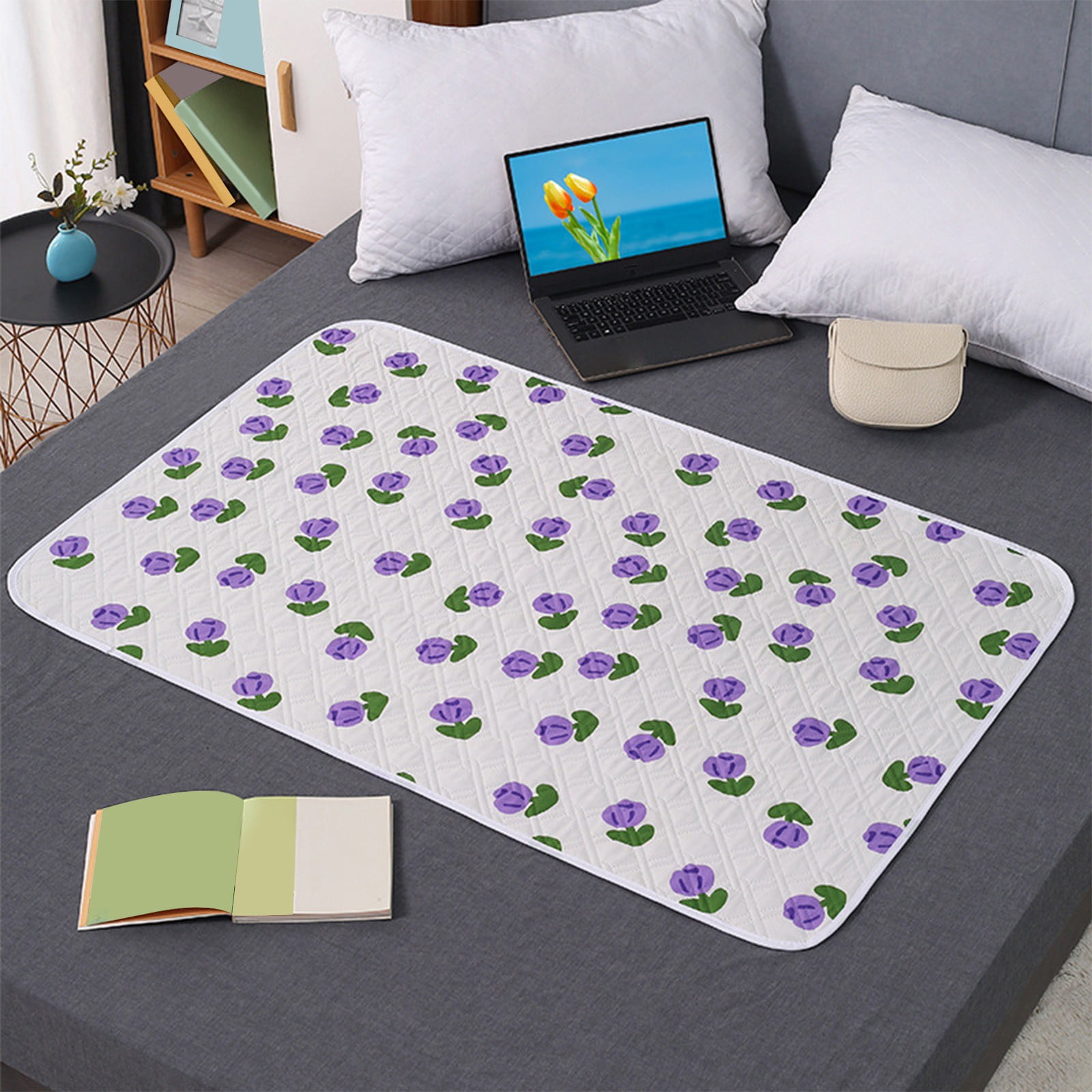 Waterproof Mattress Protector Pad | Washable Leakproof Bed Pad for Women | Menstrual Period Protection | Dormitory Bedding | Non-Slip Mattress Cover | 27.55 x 35.43 Inches