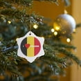 thumbnail image 7 of 3drose, I Love Belgium, 3 inch Snowflake Porcelain Ornament, 7 of 7