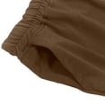 thumbnail image 7 of Ediodpoh Womens Skirt Women's High Waist Solid Color Casual Drawstring Side Slit Skater Skirt with Pockets Stretchy Comfortable A Line Coffee XL, 7 of 7