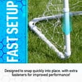 thumbnail image 3 of Franklin Sports Backyard Portable Soccer Goal - Competition Steel All Weather - 4' x 6' - White, 3 of 7