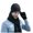 Black, variant on beishanbush Bomber Hats Men's Winter Knitted Windproof Hat Scarf Gloves Three-piece Winter Knitted Hat Men's Warm Hat Navy