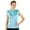 Aqua Mist, variant on Monterey Club Women's Waterline Print Texture Sleeveless Golf Polo Shirt #2517