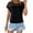 Black, variant on Plebaso Womens Short Sleeve Tops Summer Casual Loose Tunic Shirts Ladies Loose Cute Blouses Fashion Clothes