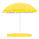 thumbnail image 1 of Sombrilla Para Jardín O Playa Con Funda Sol / Lluvia Amarilla, 1 of 5