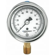 Ashcroft Gauge,Pressure,0 to 160 psi,304 SS 251009AWL02L160#