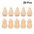 thumbnail image 2 of EeaseMX 20 piezas de muñecos de madera DIY con forma de muñeco de nieve y árbol de Navidad, adorno en blanco, juguete pintado, 2 of 7