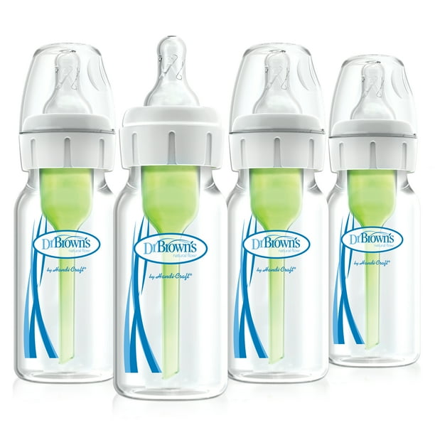 Dr. Brown's Options Narrow Polypropylene Baby Bottle, 4 Oz, 4 Ct
