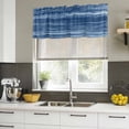 thumbnail image 4 of 2 Pack Valances for Window, Navy Blue Short Curtains for Kitchen Bedroom Living Room, Vintage Modern Abstract Art Ombre Rod Pocket Small Window Treatment Valance Drapes 42 x 18 Inch, 4 of 8