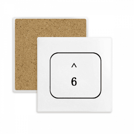 

Keyboard Symbol 6 Square Coaster Cup Mat Mug Subplate Holder Insulation Stone