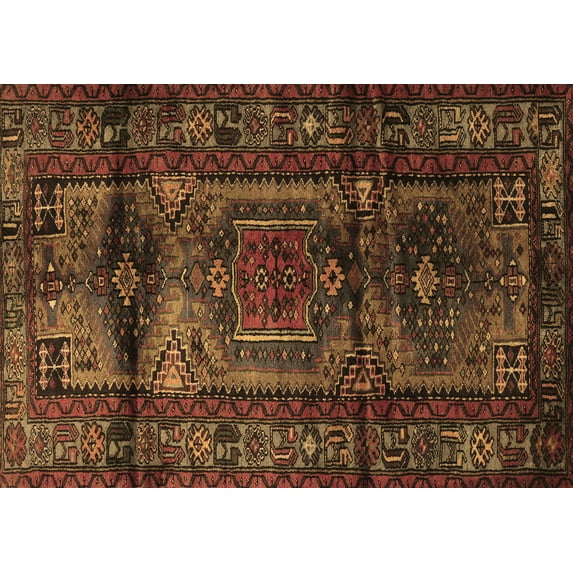 Ahgly Company Indoor Rectangle Persian Brown Traditional Area Rugs, 2' x 3'