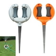 thumbnail image 5 of Hose Guide Spike Garden Hose Holder with Rollers Ground Insert Hose Guide Keep Hose Out of Flower Beds Protects Plants for Accurate Watering,White, 5 of 8
