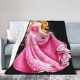 thumbnail image 2 of Manta de dibujos animados de La Bella Durmiente Aurora, suave y acogedora manta de franela de felpa para todas las estaciones para niños y niñas, manta de vellón cálida y ligera para cama, sofá o, 2 of 7