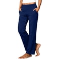 thumbnail image 3 of Noric Women High Waist Straight Golf Pants Stretch Lightweight with Pockets for Golf Training Yoga Commute Trousers, 3 of 9