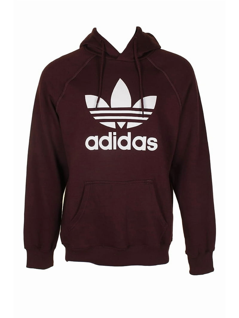 Adidas Men's Trefoil Logo Graphic Pouch Pocket Pullover Hoodie