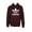 Burgundy, variant on Men's Trefoil Logo Graphic Pouch Pocket Pullover Hoodie Black L
