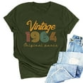 thumbnail image 2 of LYXSSBYX Tshirts Shirts for Women 1964 Vintage Shirt For Women 60th Birthday Gifts 1964 Birthday Gifts Idea Retro Short Sleevel T Shirts Party Tops Funny Tees, 2 of 4