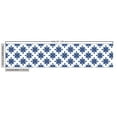 thumbnail image 3 of Ambesonne Retro Fabric by the Yard Upholstery, Geometrical Shape Traditional, 3 Yards, Mustard Azure Blue and White, 3 of 5