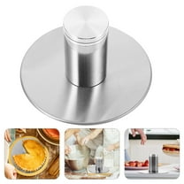 USHOBE Cake Stand 1Pack Silver Round for Baking and Displaying