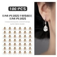 thumbnail image 3 of KAKOWELY 100Set Golden Back of Earrings Studs Secure Design for Everyone, 3 of 8