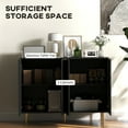 thumbnail image 4 of HOMCOM Sideboard Buffet Cabinet w/ Adjustable Shelves, Black, 4 of 10