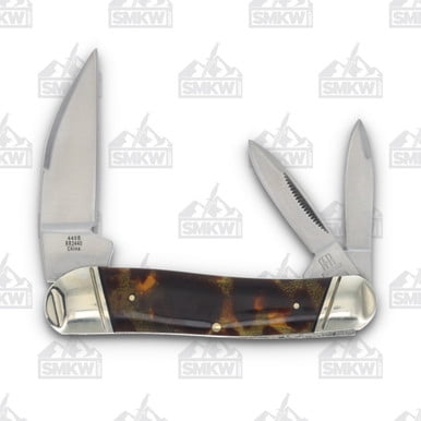 Rough Ryder Knives Rough Ryder Tortoise Shell Swayback Whittler Folding Knife RR2440