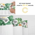 thumbnail image 5 of Pink Flamingo Birds No Hook Shower Curtain Waterproof, Bathroom Curtains with Snap in Liners and See Through Top Window, Summer Tropical Plants Flowers Hotel Style Bathtub Curtains Shower 72"Wx72"L, 5 of 8