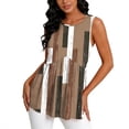 thumbnail image 5 of Hilenly Womens Tank Top Sleeveless Crew Neck Peplum Tops Loose Fit Casual Flowy Summer Clothes, 5 of 6