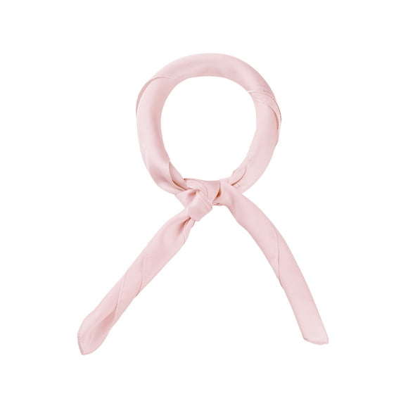 INSPIRE CHIC 70cm Women Scarves Plain Solid Color Pure Square Neck Scarf Neckerchief Pink