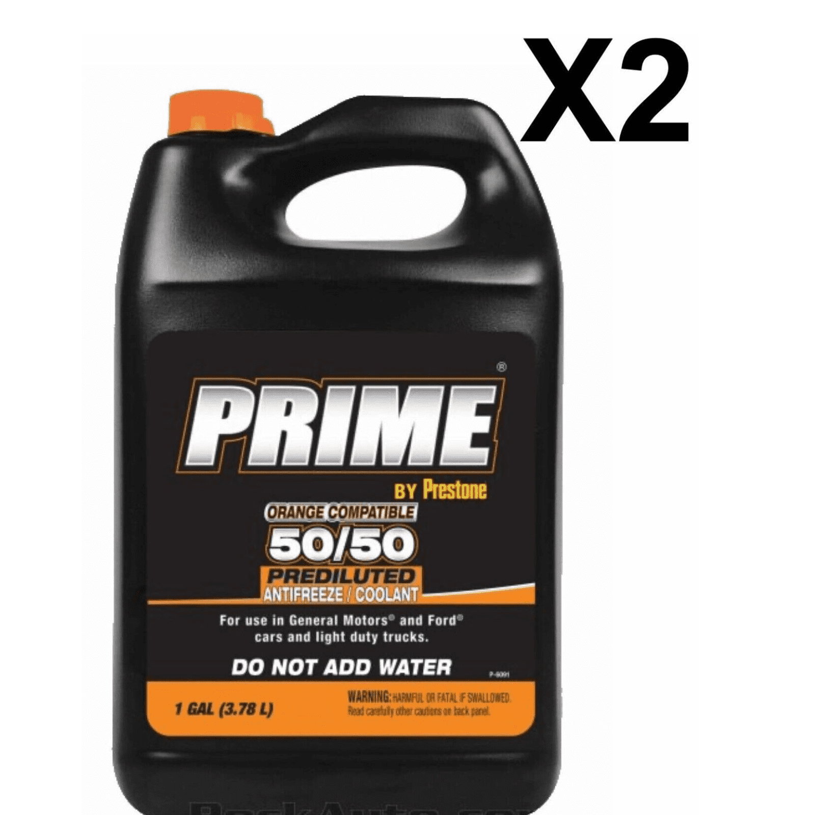 2 Gallons Engine Antifreeze/Coolant PRESTONE PRIME 50/50 Orange Extended Life MPN AF3400