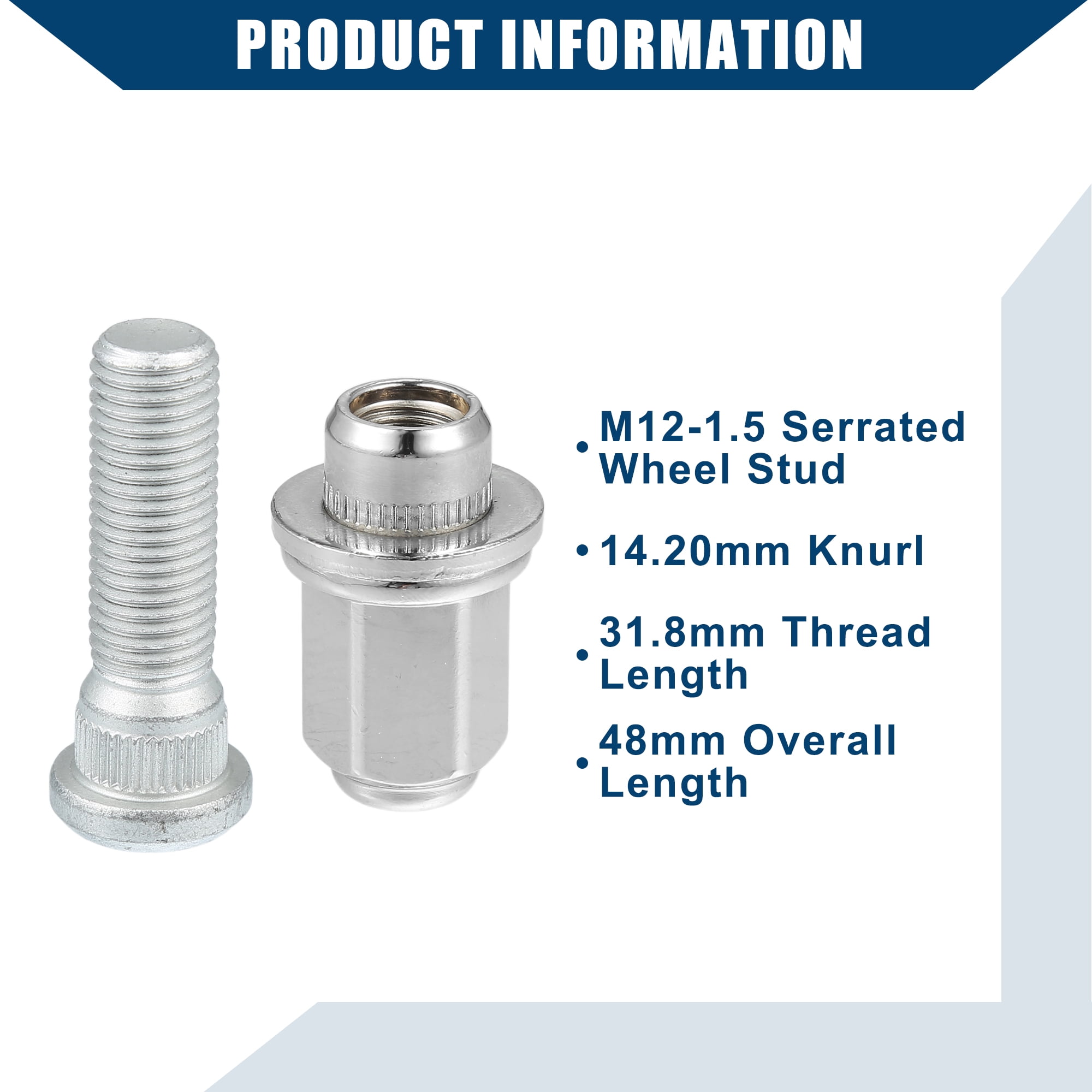 Unique Bargains M12-1.5 Wheel Stud Bolts for Toyota for Scion / Alloy Steel