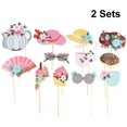 thumbnail image 4 of 2 Set Floral and Dessert Design Handheld Photo Props Set Easter Party Paper Photo Booth Props Set Party Supplies for Easter Party Supplies, 4 of 5