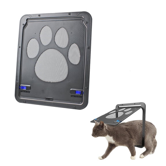 SDFGTstore Pet Dog Screen Door 11.5" x 9.5" Sliding Cats Door Magnetic Flap Lockable Doo