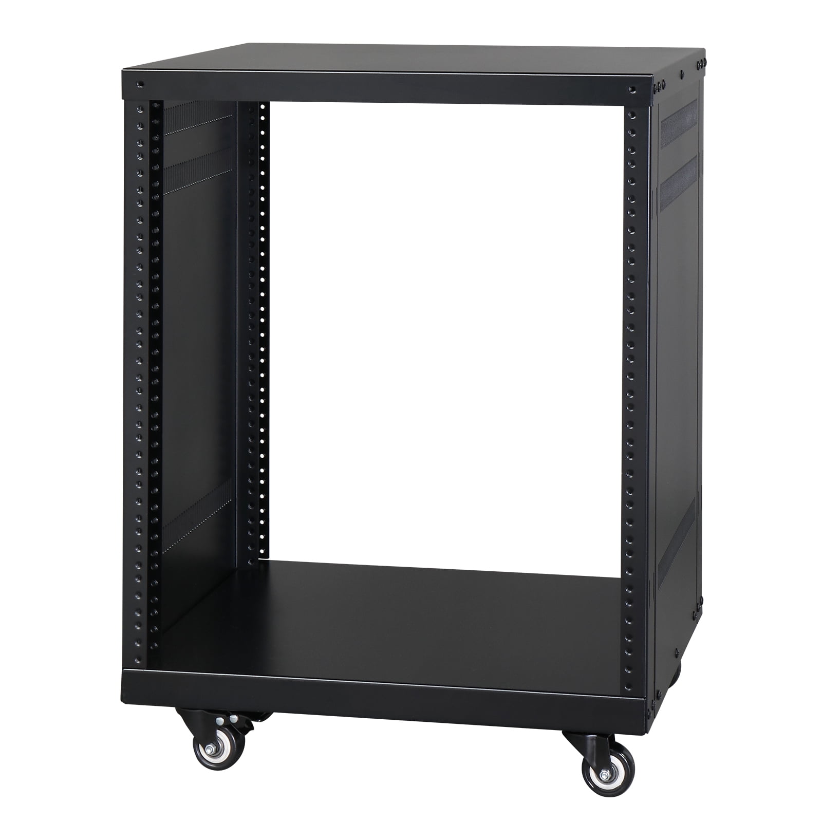 19" 12U Component Rack Cabinet DJ Equipment Cabinet for o Video Musical & IT Equipment Mounting Black