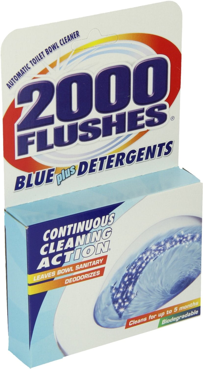 2000 Flushes Blue Plus Detergents Automatic Toilet Bowl Cleaner, 3.5 Oz