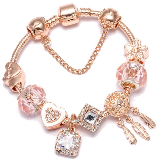BAOPON 2019 amor corazón encanto pulseras y brazaletes para mujeres joyería DIY Marano cuentas fina pulsera amante esposa boda joyería Fivean unisex