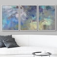 thumbnail image 3 of wall26 Framed Canvas Print Wall Art Set Blue, Teal &amp; Yellow Paint Stroke Display Abstract Shapes Illustrations Modern Art Bohemian Multicolor for Living Room, Bedroom, Office - 16"x24"x, 3 of 5