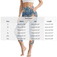 thumbnail image 4 of TaTaai Womens Printed Slim Fit Capri Leggings Yoga Pants with Pockets High Waist Stretchy Trousers for Daily Gym, 4 of 8